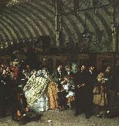 William Powell  Frith The Railway Station oil on canvas